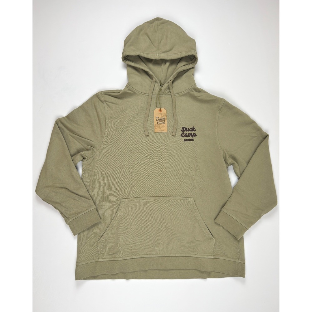 Duck Camp DC Shop Sweatshirt Hoodie Vintage Khaki Large